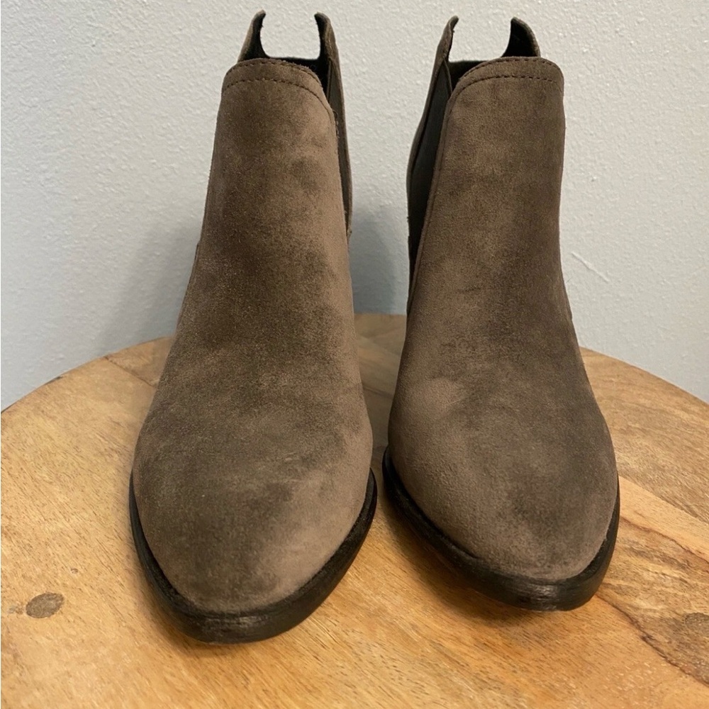 Sigerson Morrison Womens Gamela Dark Grey Suede/Grey Ankle Boots Size 7.5